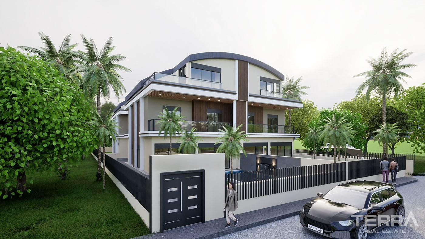 Semi-Detached Antalya Villas with Exclusive Amenities in Konyaaltı - 101092