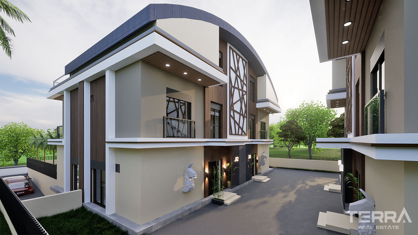 Semi-Detached Antalya Villas with Exclusive Amenities in Konyaaltı - 101097