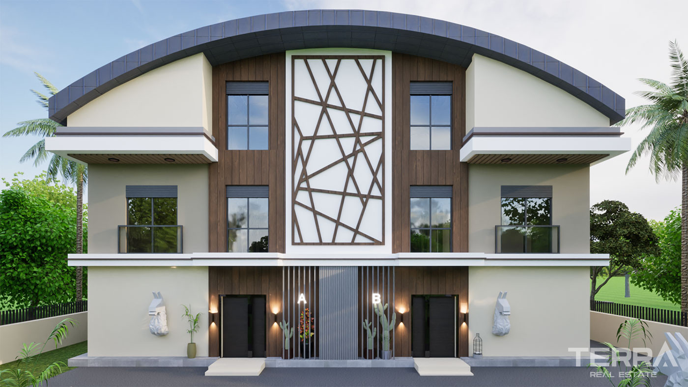 Semi-Detached Antalya Villas with Exclusive Amenities in Konyaaltı - 101098