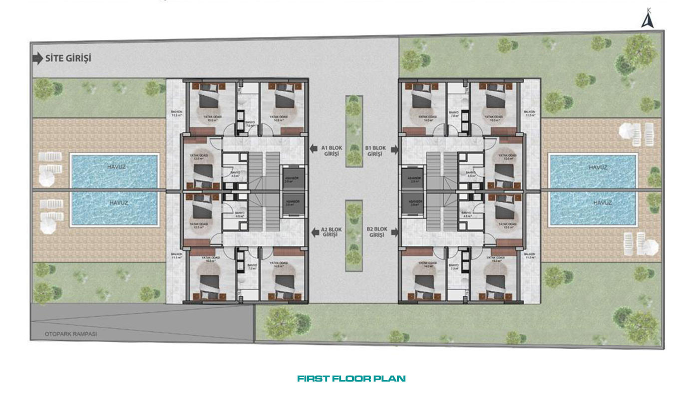 Semi-Detached Antalya Villas with Exclusive Amenities in Konyaaltı - 101099
