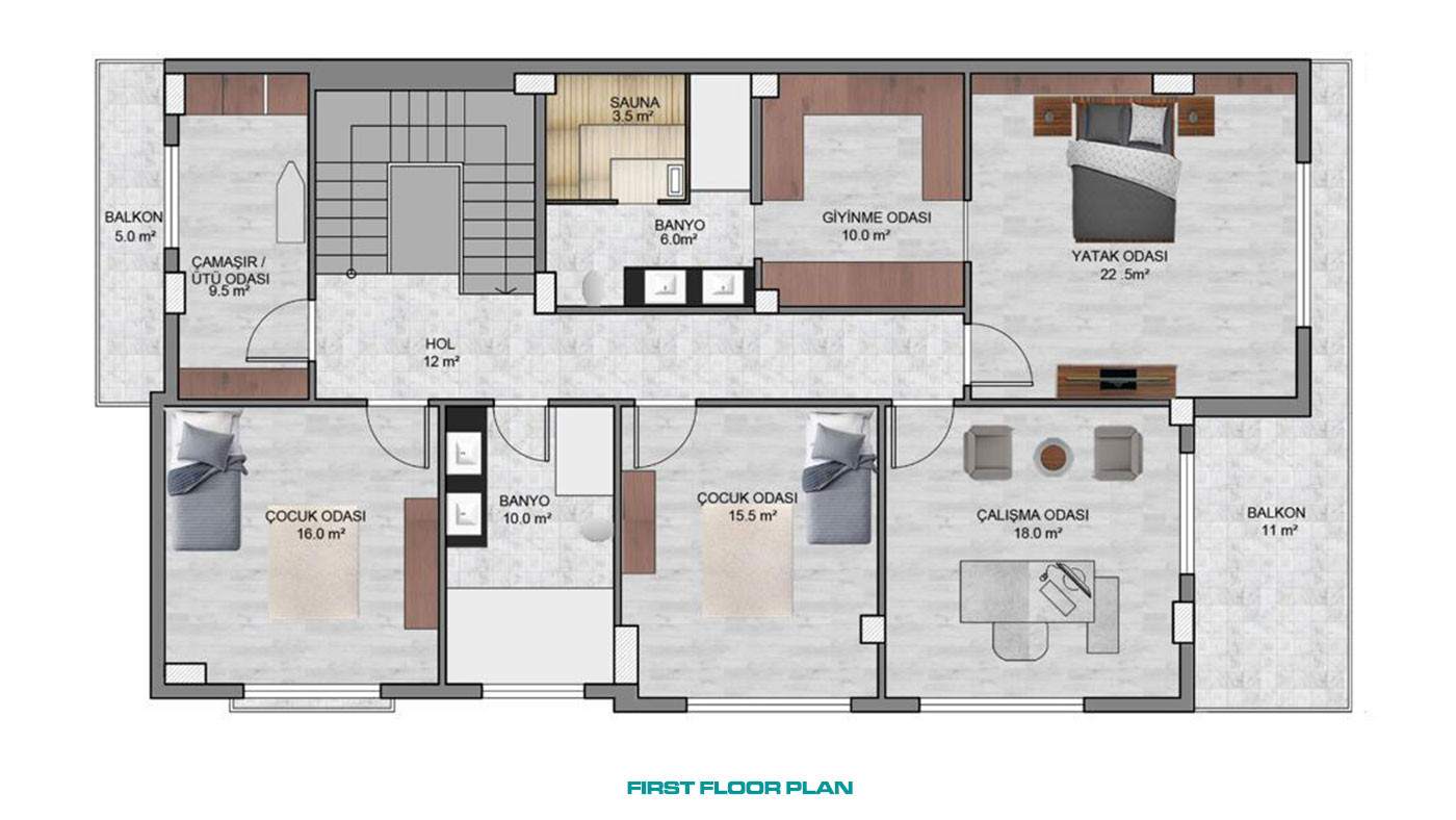 Detached Duplex Villas with Luxurious Touches in Döşemealtı, Antalya - 101125