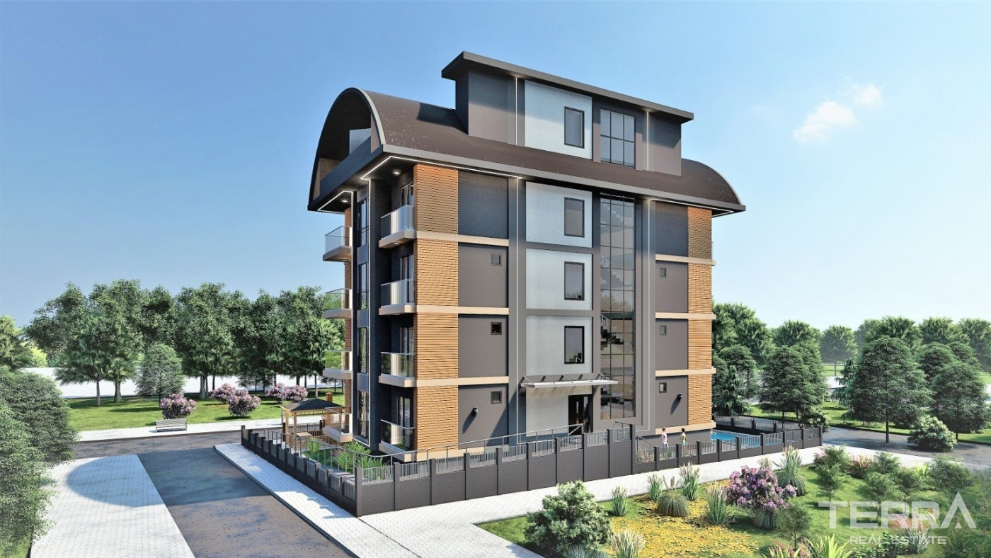 Central Apartments with Shared Pool and Modern Amenities in Alanya - 101553
