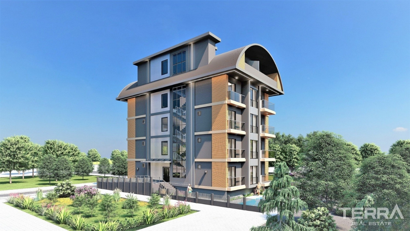Central Apartments with Shared Pool and Modern Amenities in Alanya - 101555