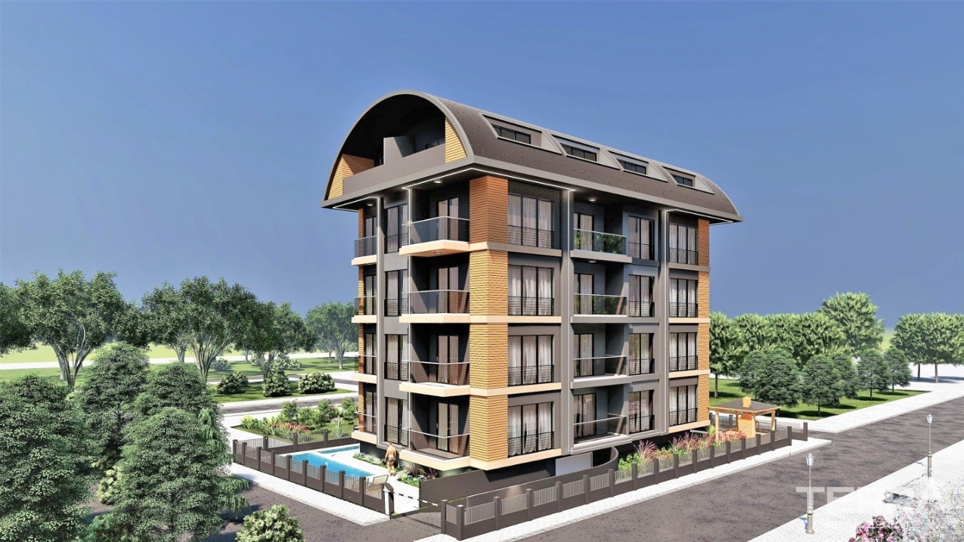 Central Apartments with Shared Pool and Modern Amenities in Alanya - 101556