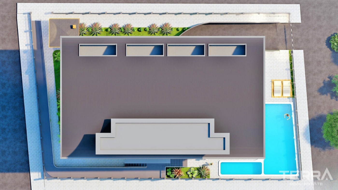 Central Apartments with Shared Pool and Modern Amenities in Alanya - 101560