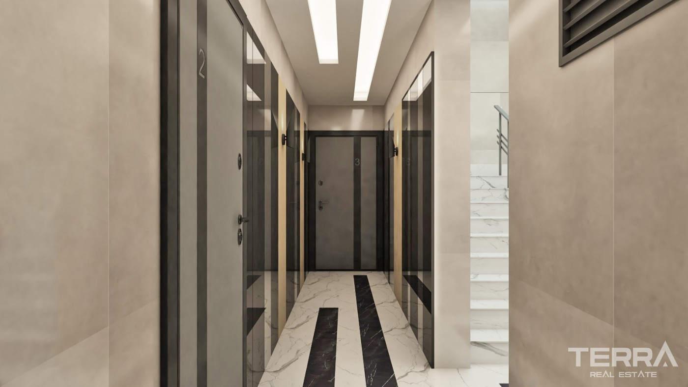 Central Apartments with Shared Pool and Modern Amenities in Alanya - 101563