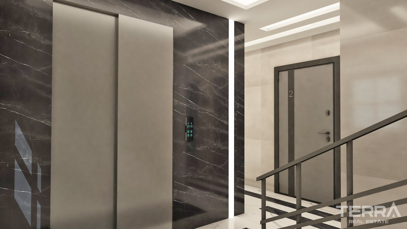 Central Apartments with Shared Pool and Modern Amenities in Alanya - 101565