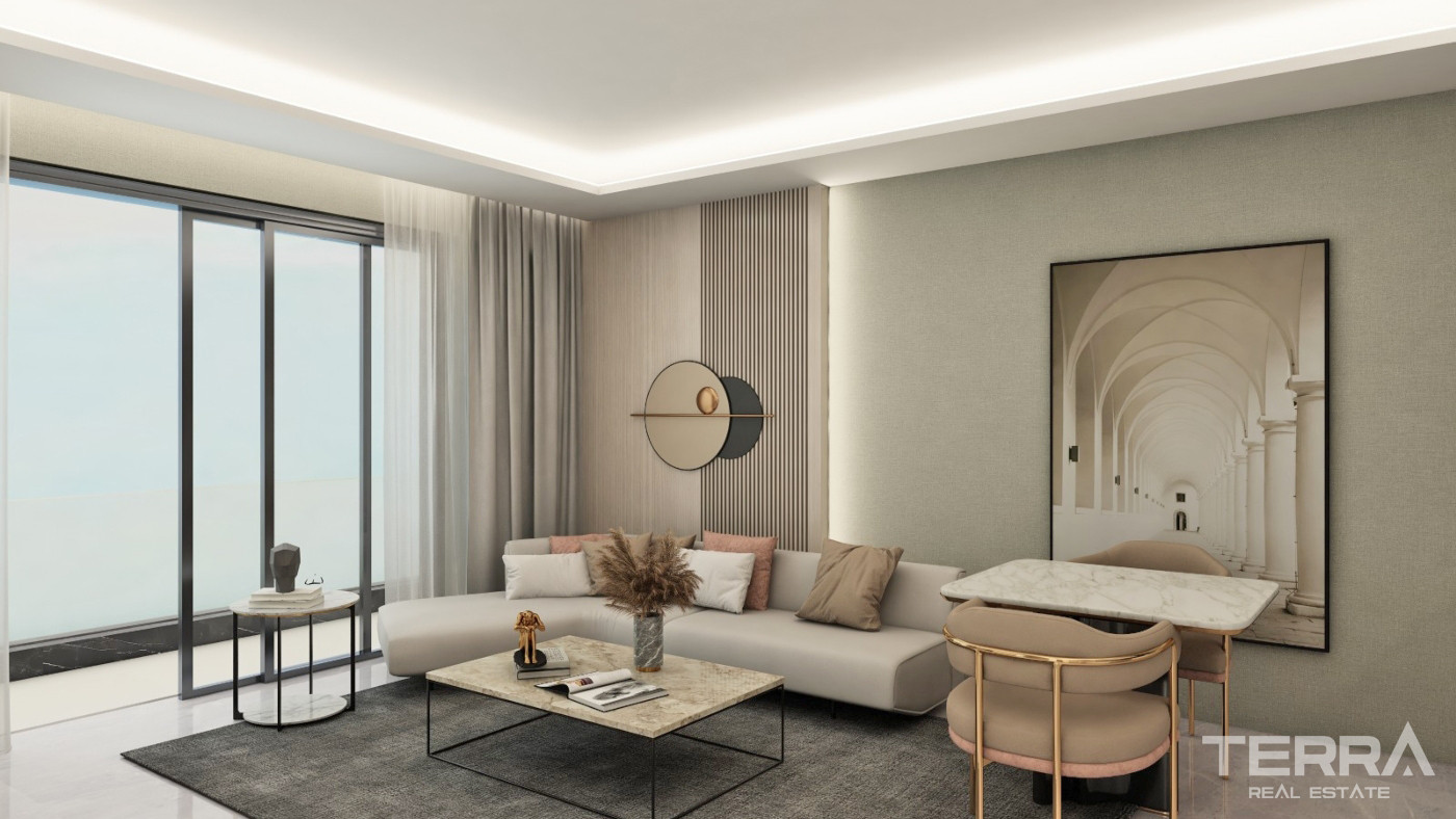 Central Apartments with Shared Pool and Modern Amenities in Alanya - 101566
