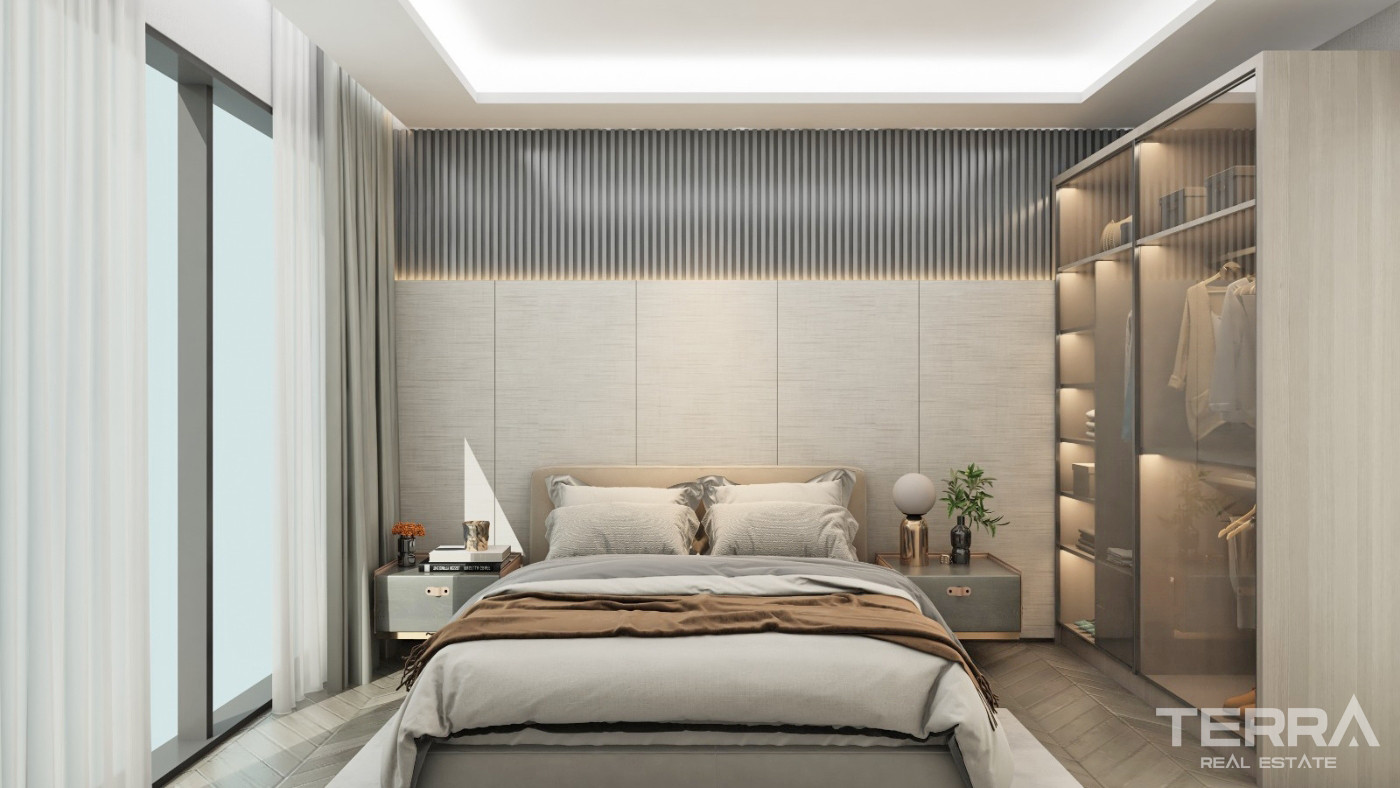 Central Apartments with Shared Pool and Modern Amenities in Alanya - 101568