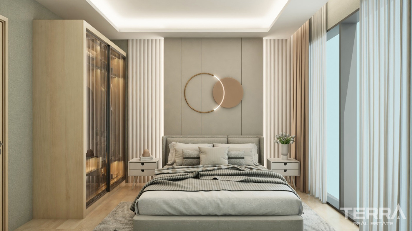 Central Apartments with Shared Pool and Modern Amenities in Alanya - 101569