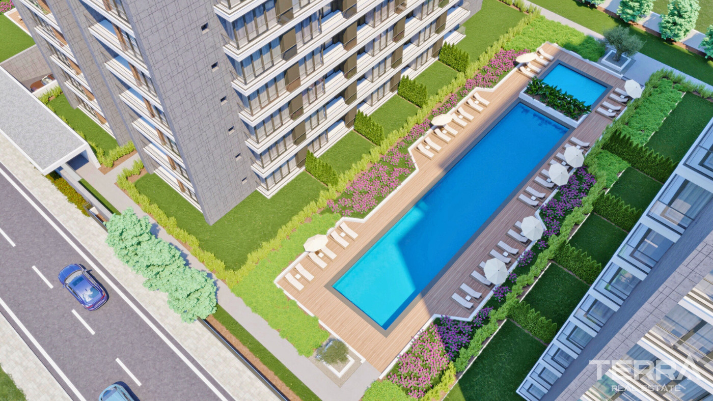 New Apartments in a Complex with Indoor Car Park in Altıntaş, Antalya - 101628