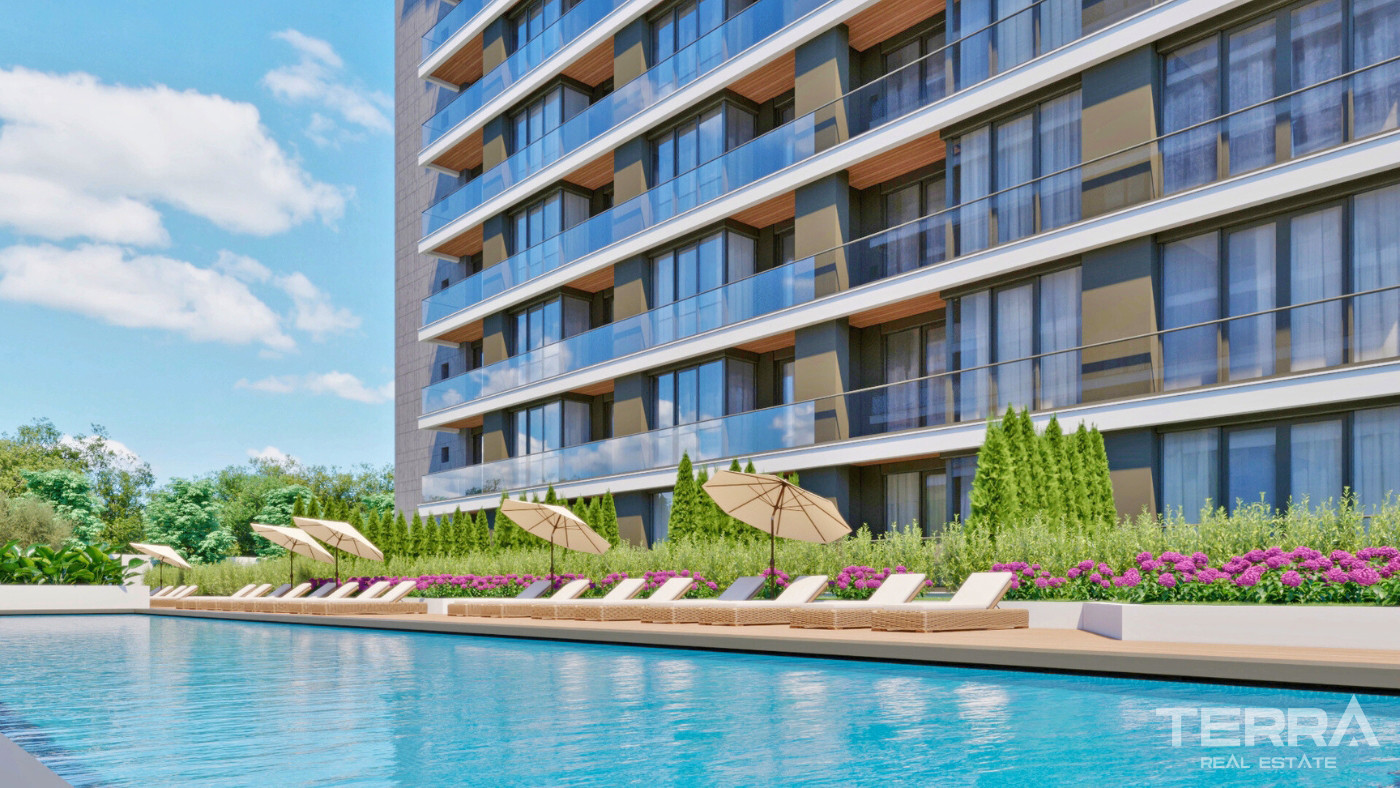 New Apartments in a Complex with Indoor Car Park in Altıntaş, Antalya - 101630