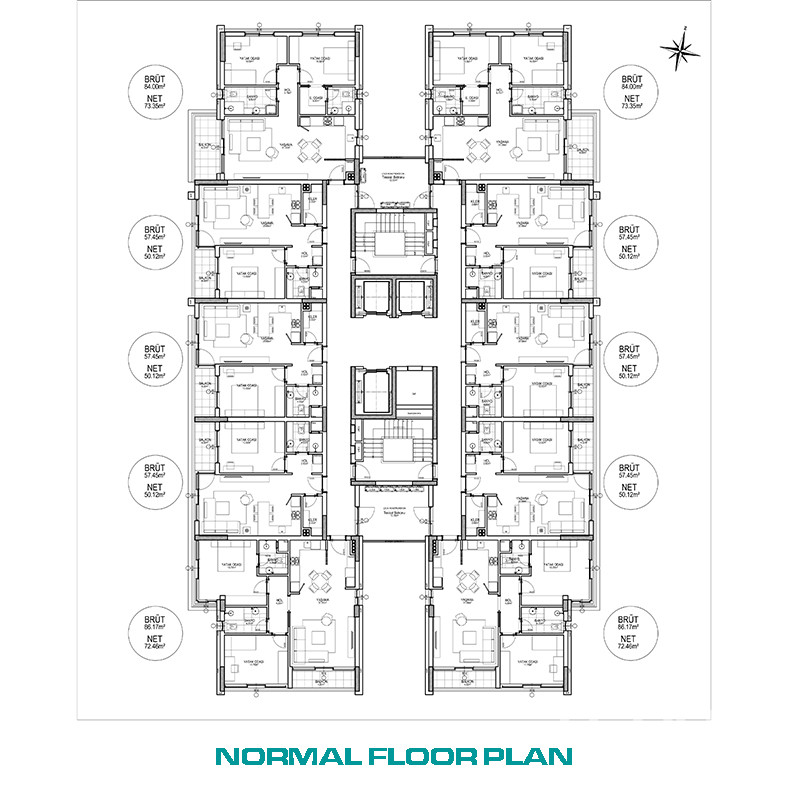 New Apartments in a Complex with Indoor Car Park in Altıntaş, Antalya - 101638