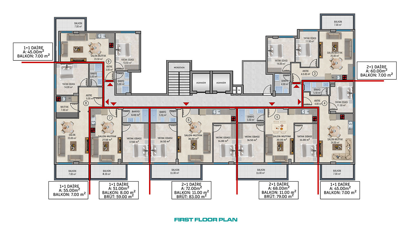 Contemporary Comfort with New Alanya Apartments Near Cleopatra Beach - 102120