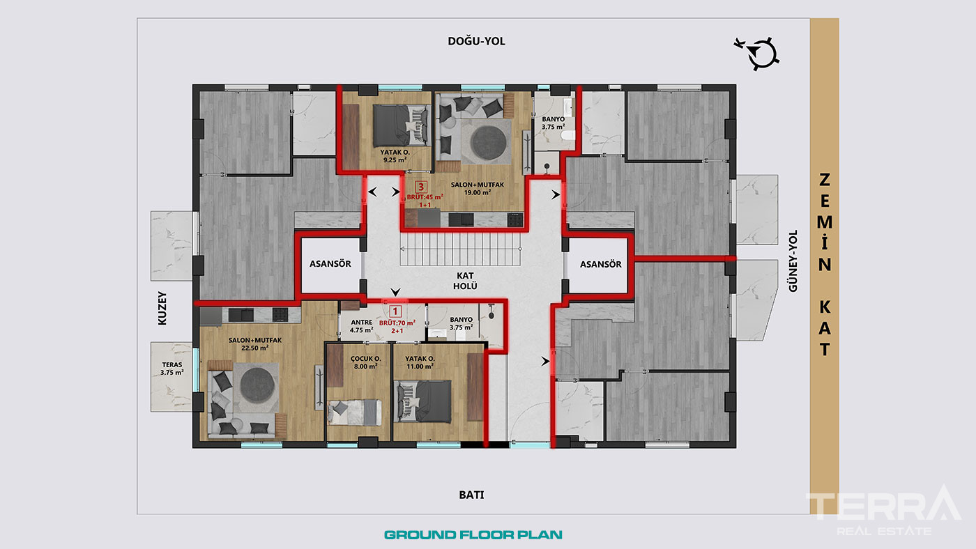 Modern Antalya Apartments Just Steps from City Center Conveniences - 102375