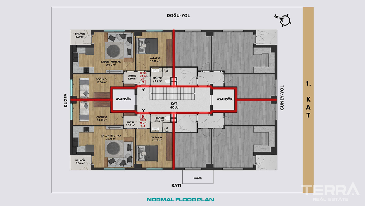 Modern Antalya Apartments Just Steps from City Center Conveniences - 102376