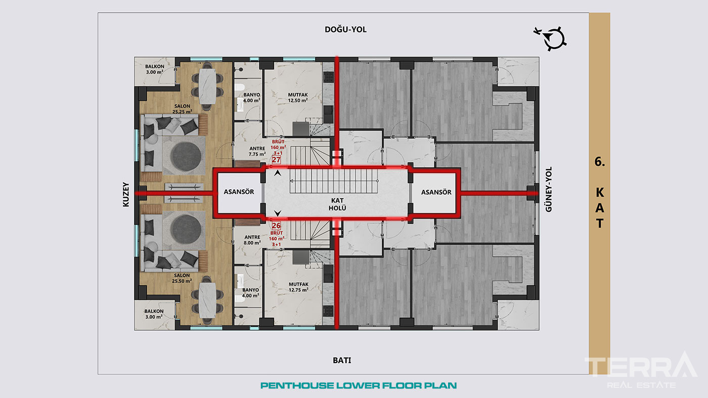Modern Antalya Apartments Just Steps from City Center Conveniences - 102377