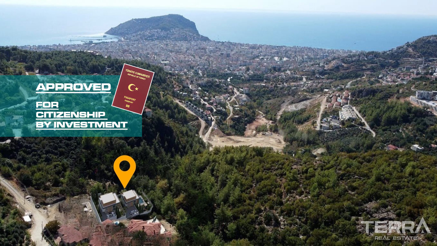 Modern Hillside Villas with Private Pools in a Quiet Part of Alanya