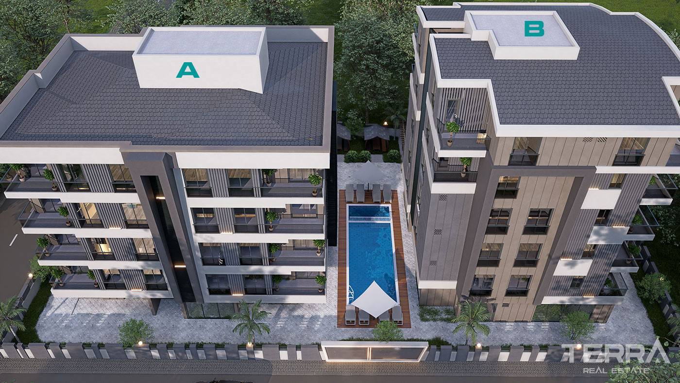 Elegant Apartments Near the Sea in Antalya's Prestigious Location - 102395