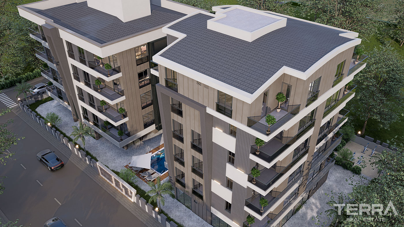Elegant Apartments Near the Sea in Antalya's Prestigious Location - 102396