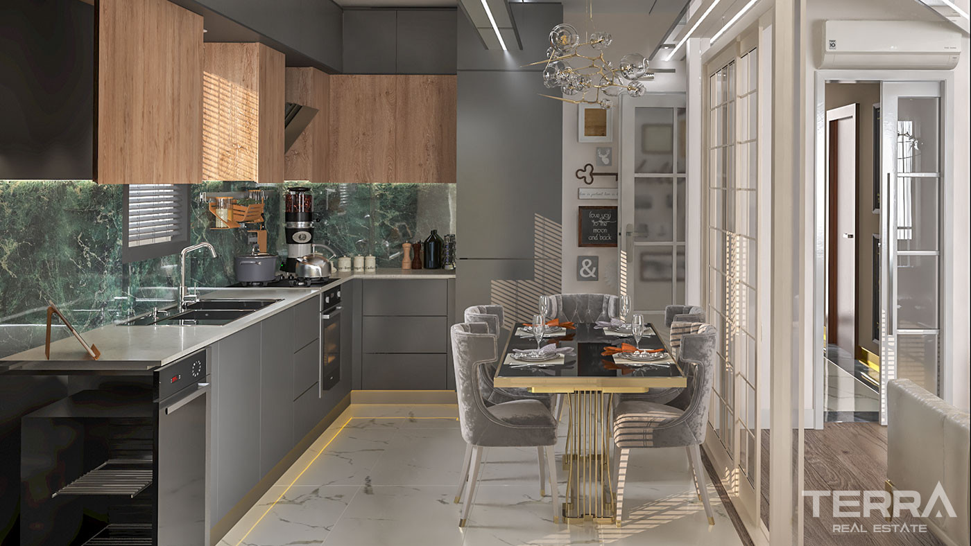 Elegant Apartments Near the Sea in Antalya's Prestigious Location - 102407