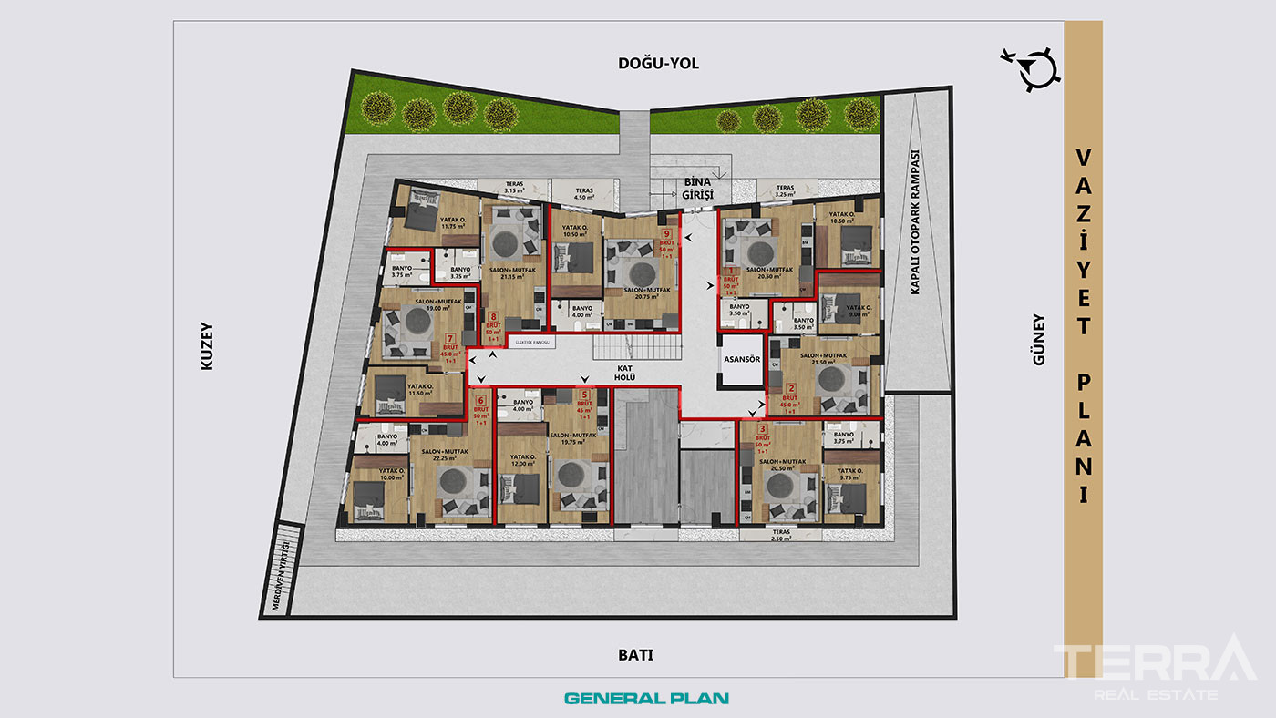 Convenient and Modern Lifestyle From Central Antalya Apartments - 102508