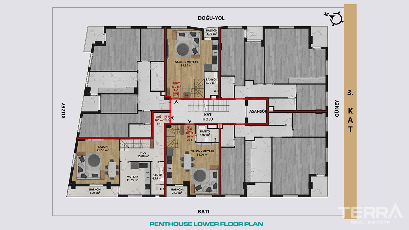 Convenient and Modern Lifestyle From Central Antalya Apartments - 102512