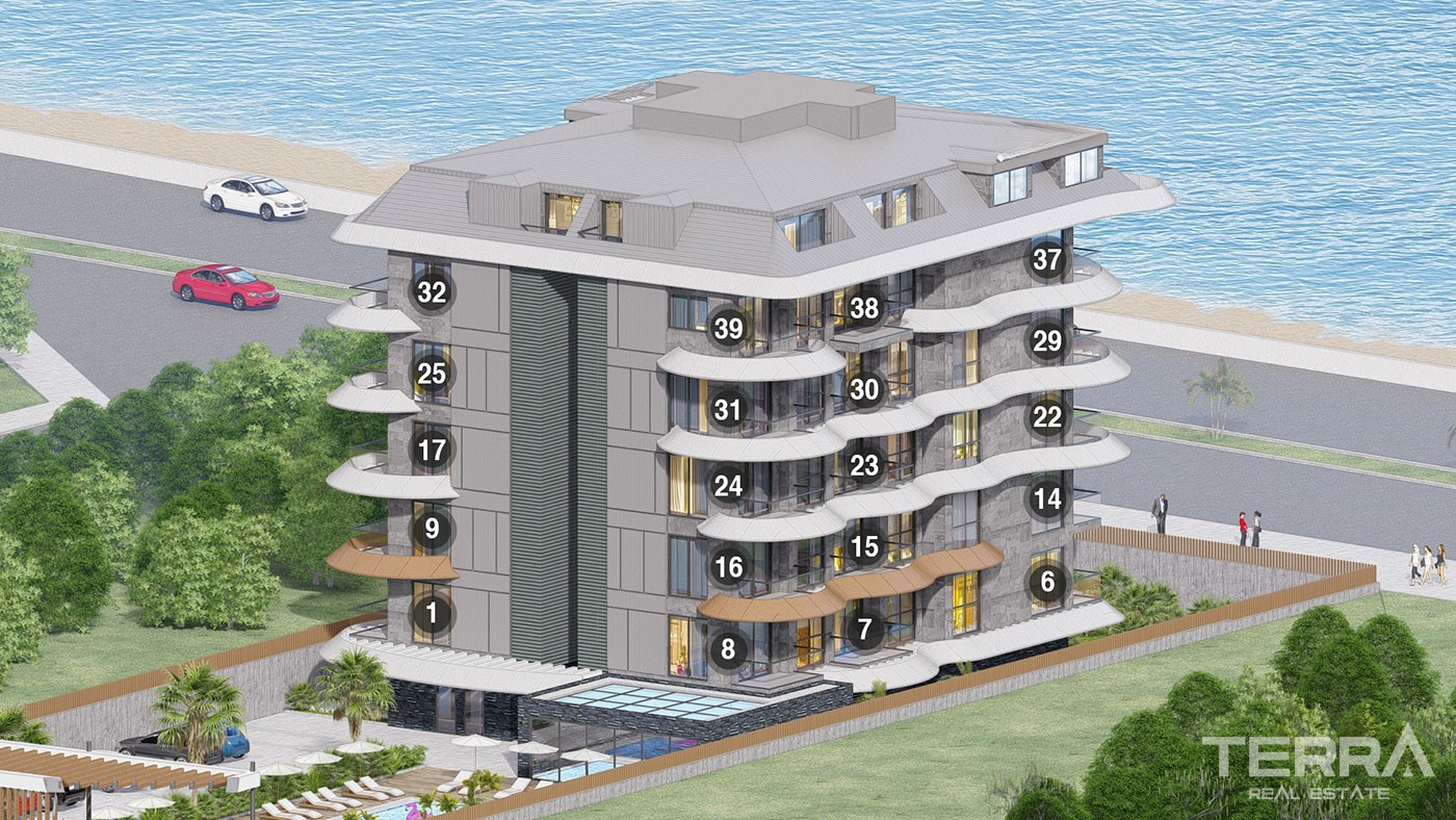 Stylish Beachfront Apartments in Peaceful Location of Kestel, Alanya - 102567