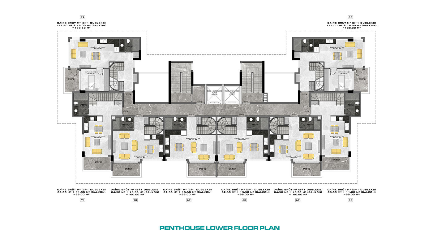 Modernly Designed Apartments of Multiple Layouts in Demirtaş, Alanya - 102645