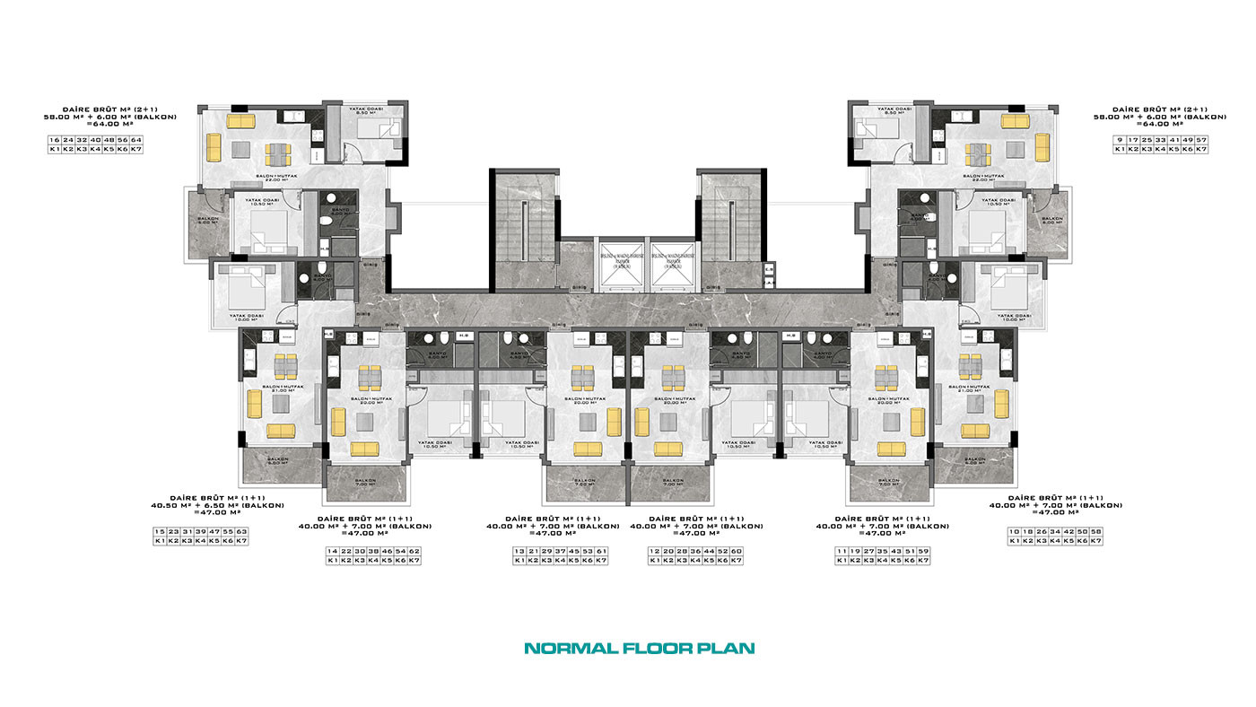 Modernly Designed Apartments of Multiple Layouts in Demirtaş, Alanya - 102646