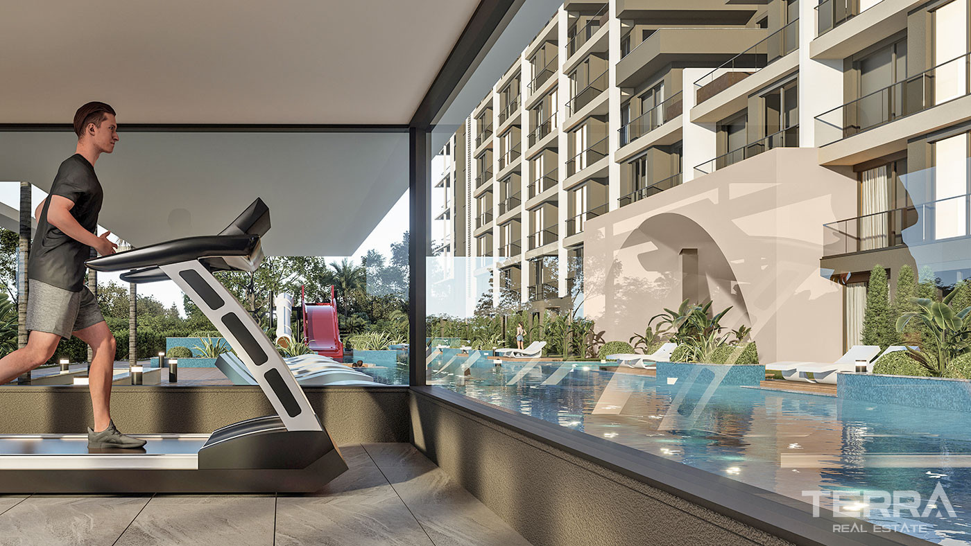 Elegant Apartments in a Luxury Complex with Swim-Up Pool in Altıntaş - 102800