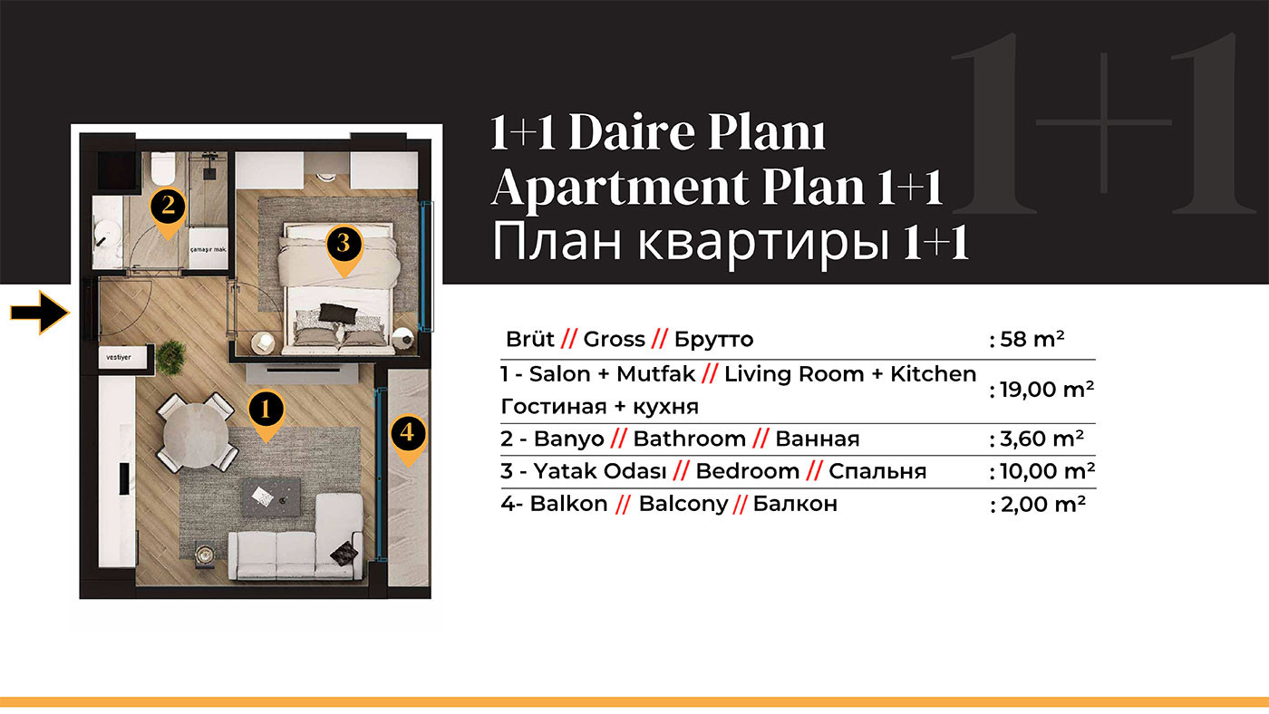 Elegant Apartments in a Luxury Complex with Swim-Up Pool in Altıntaş - 102808