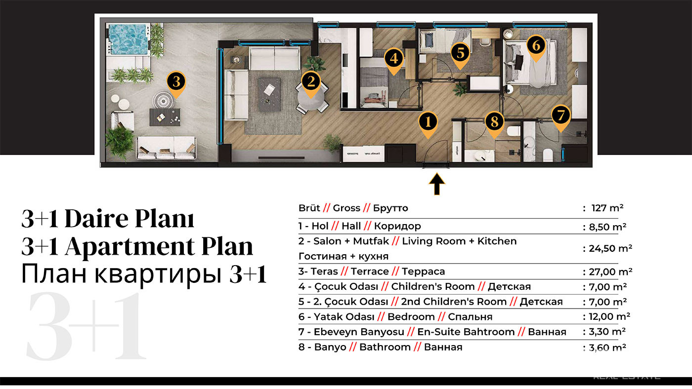 Elegant Apartments in a Luxury Complex with Swim-Up Pool in Altıntaş - 102816
