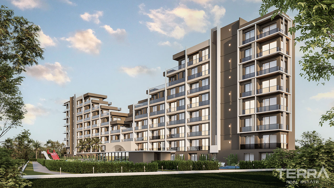 Elegant Apartments in a Luxury Complex with Swim-Up Pool in Altıntaş - 102822