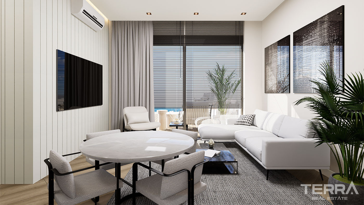 Elegant Apartments in a Luxury Complex with Swim-Up Pool in Altıntaş - 102827