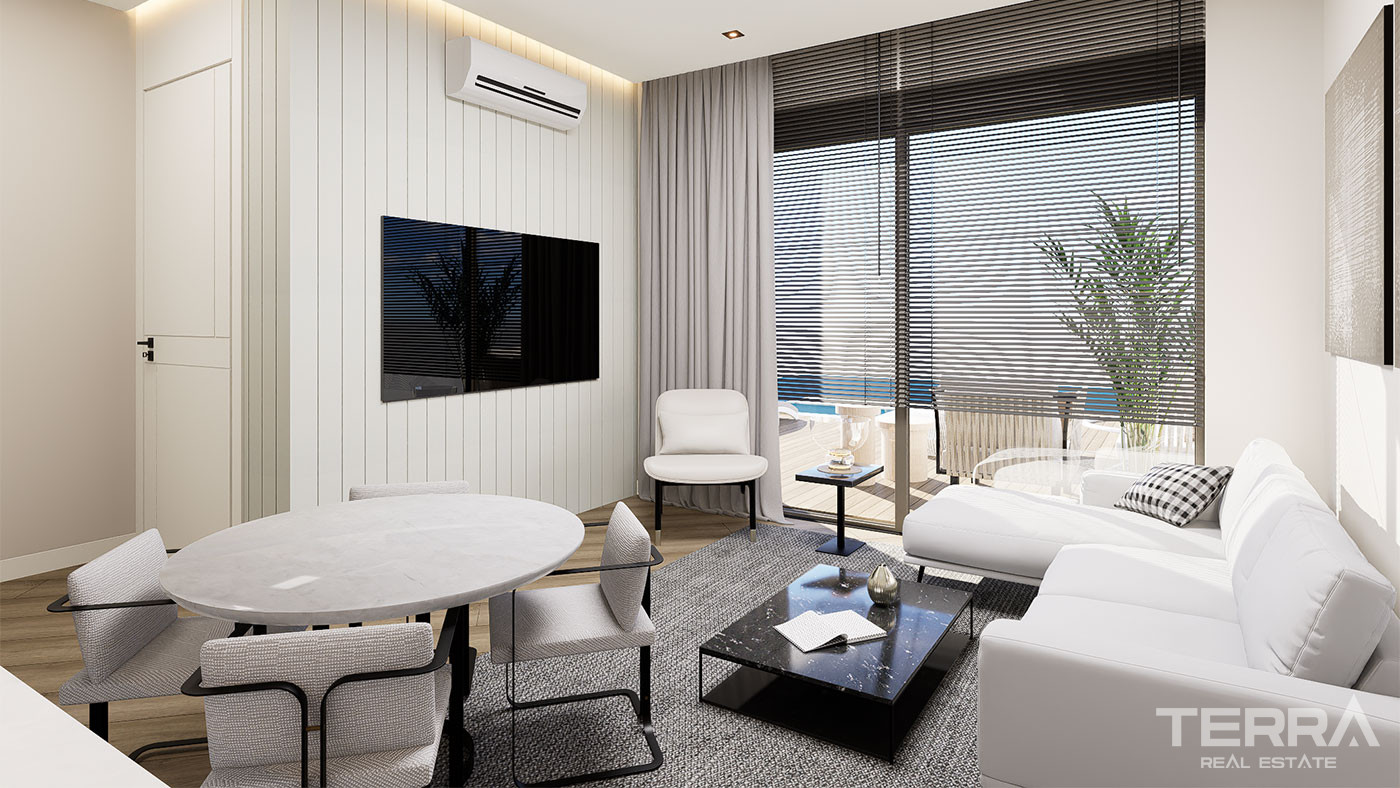 Elegant Apartments in a Luxury Complex with Swim-Up Pool in Altıntaş - 102828