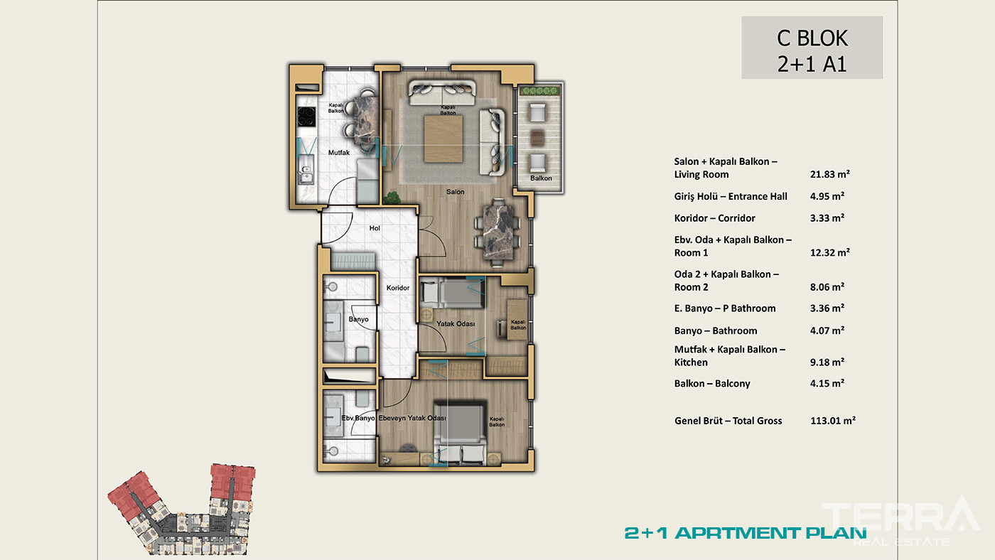İstanbul Apartments for Sale Close to Universities and Shopping Malls - 103008