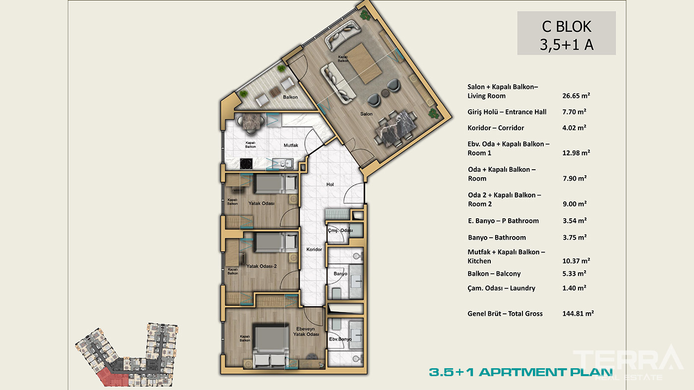 İstanbul Apartments for Sale Close to Universities and Shopping Malls - 103014