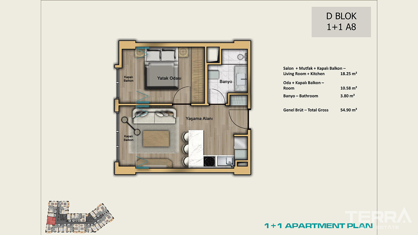 İstanbul Apartments for Sale Close to Universities and Shopping Malls - 103021