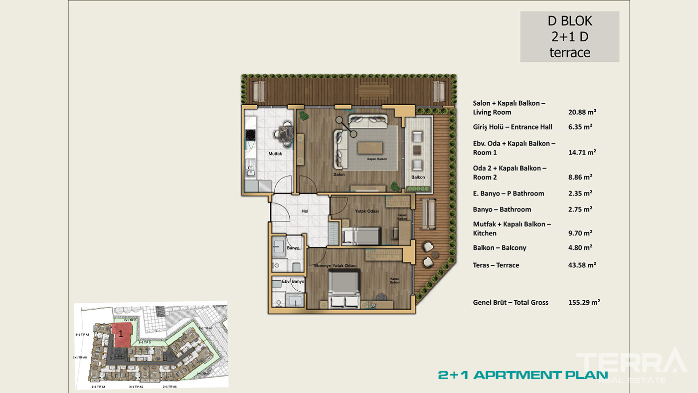 İstanbul Apartments for Sale Close to Universities and Shopping Malls - 103032