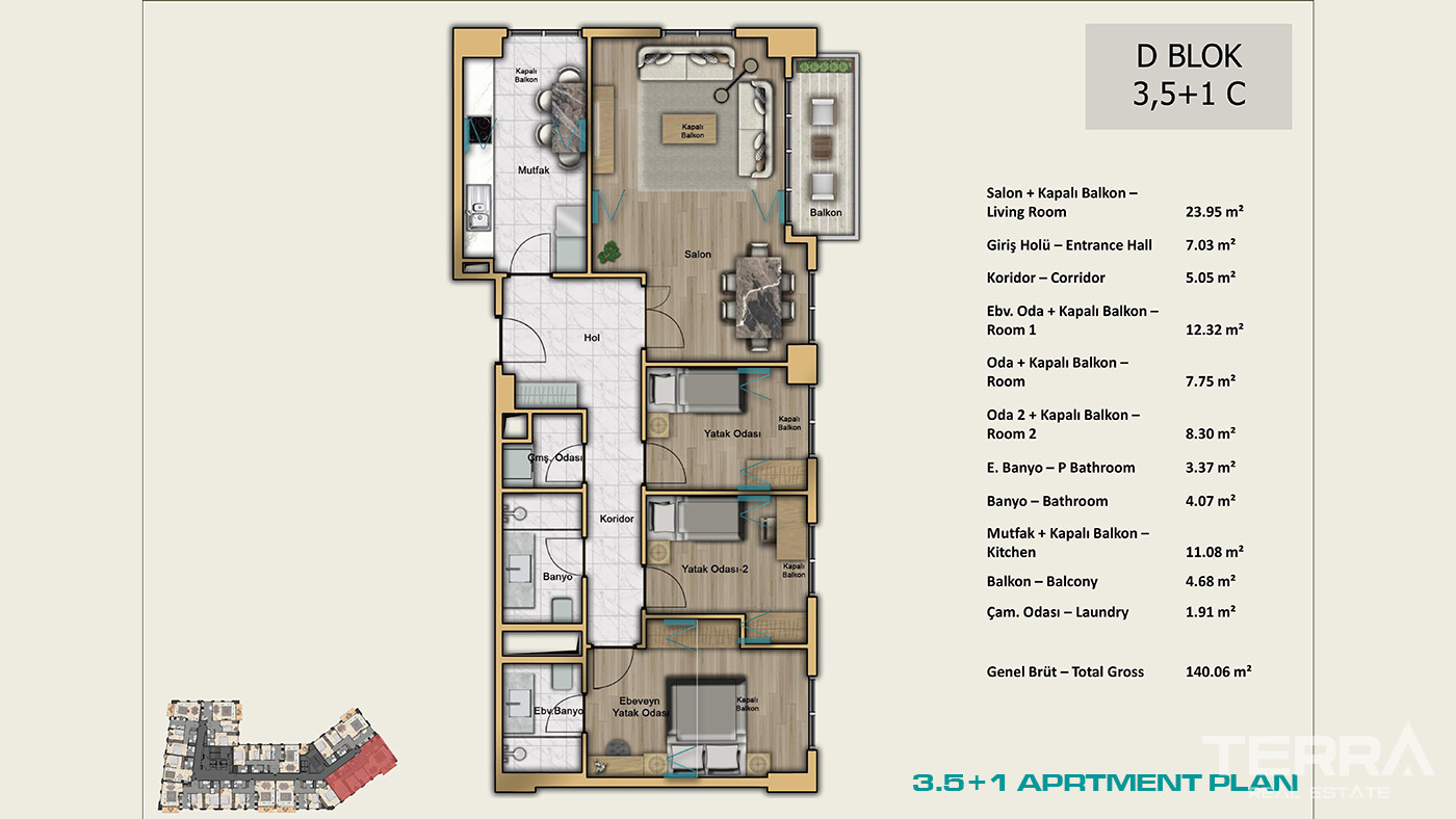 İstanbul Apartments for Sale Close to Universities and Shopping Malls - 103033