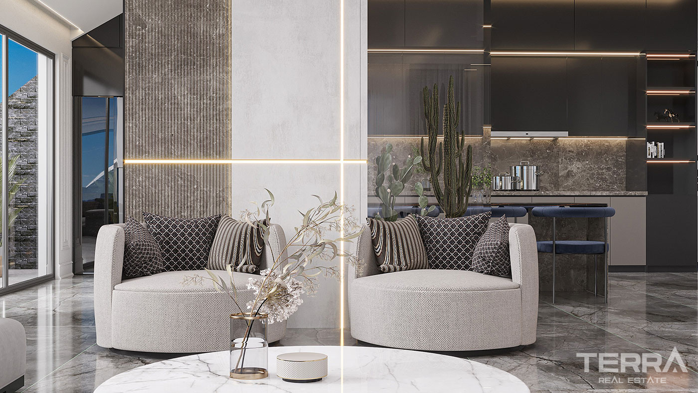 Eleganckie apartamenty w Oba, Alanya: blisko plaży i centrum - 103216
