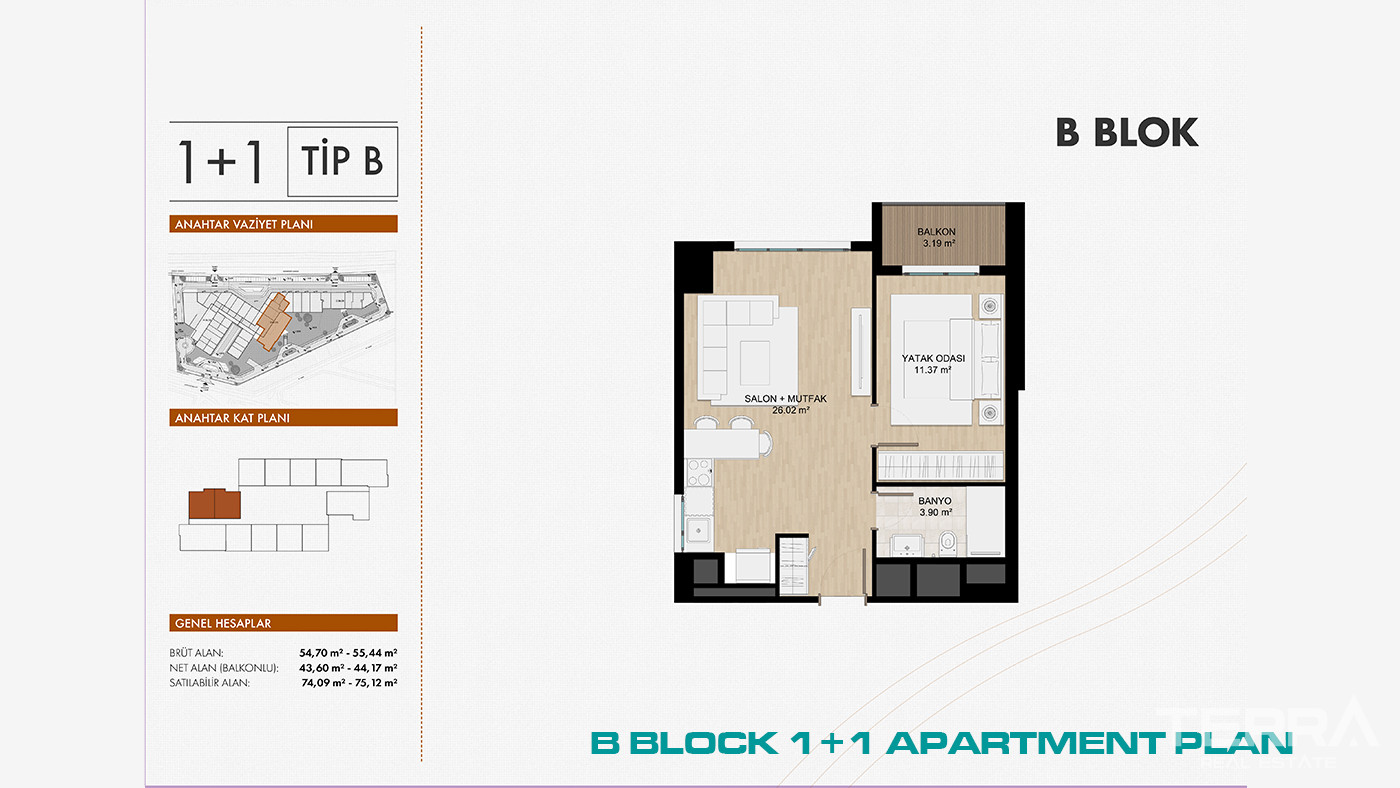 Apartments in İstanbul, Beylikdüzü, 2 Mins from E-5 & Marmara Park - 103174