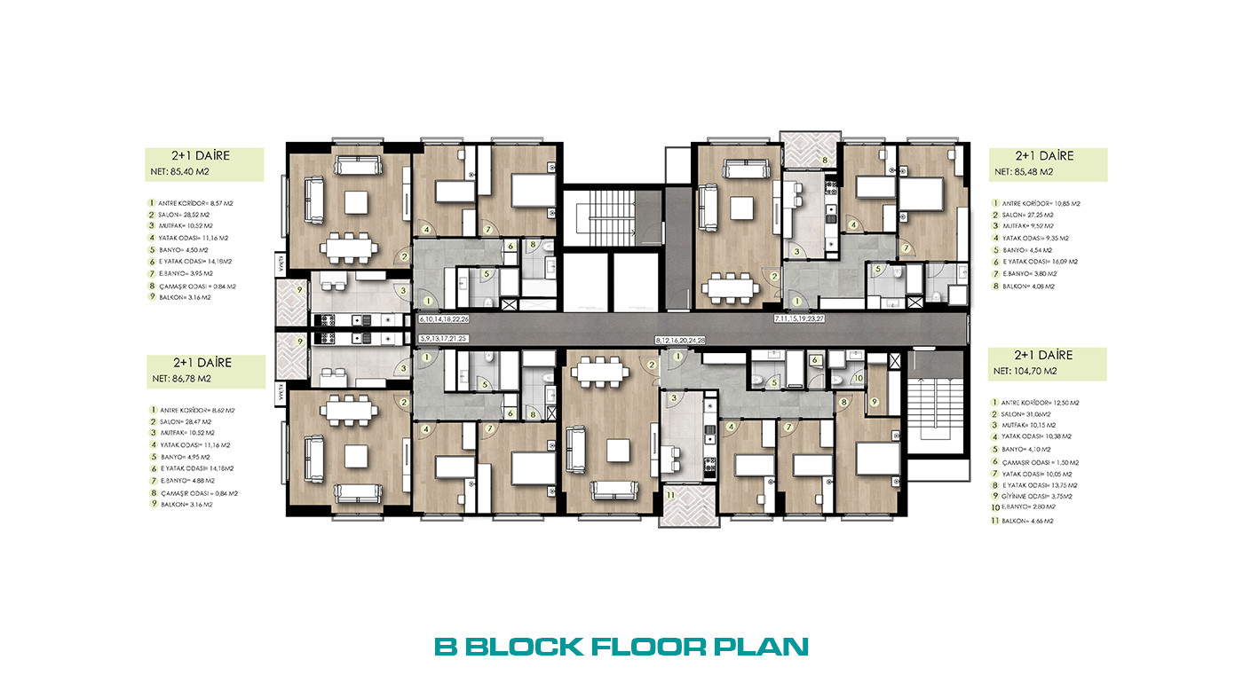 Family-Concept Flats with Full of Social Amenities in İstanbul - 103277