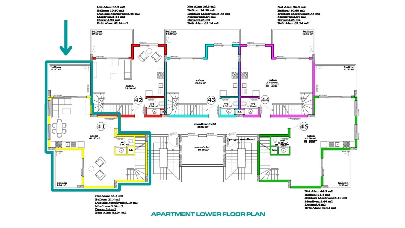 Apartment for Sale in Olive Garden Residence, Avsallar, Alanya - 103778