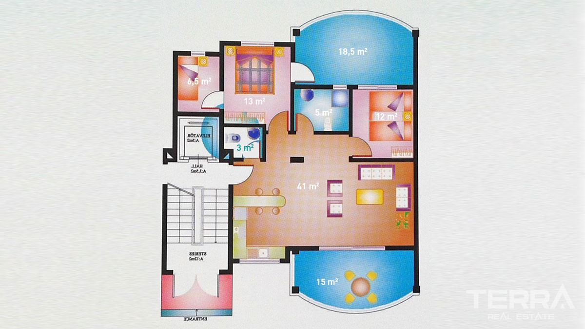 Квартира в Green Stone Residence, Демирташ, Алания, Турция - 109357