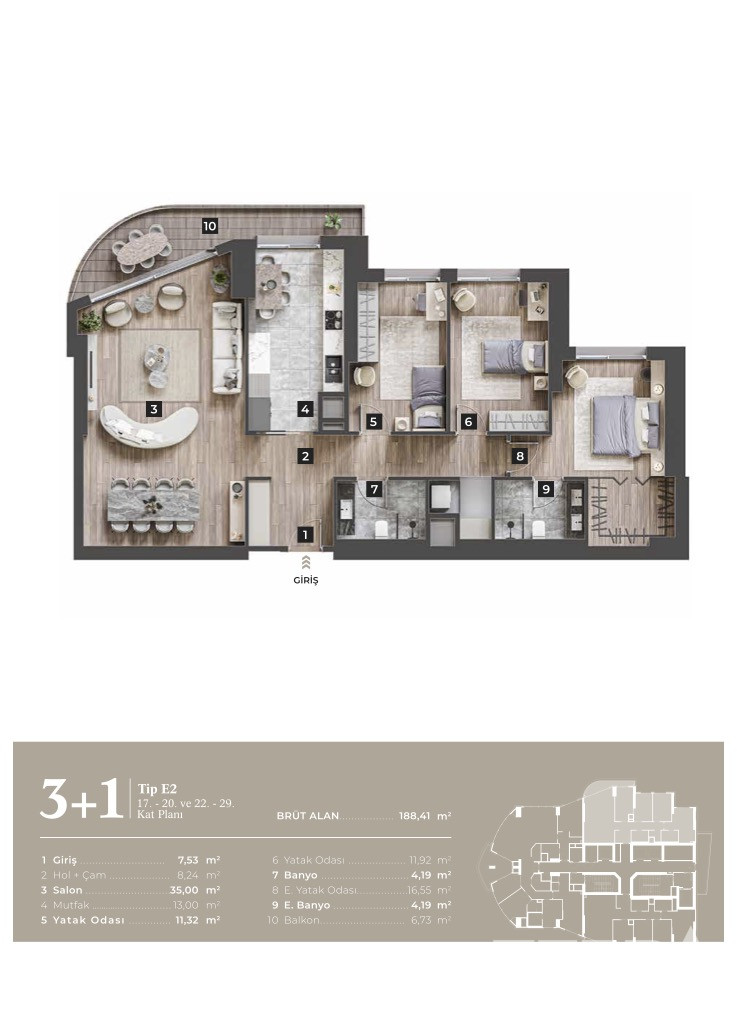 Luxury Sea View Apartments for Sale in Izmir, Konak, Turkey - 104739