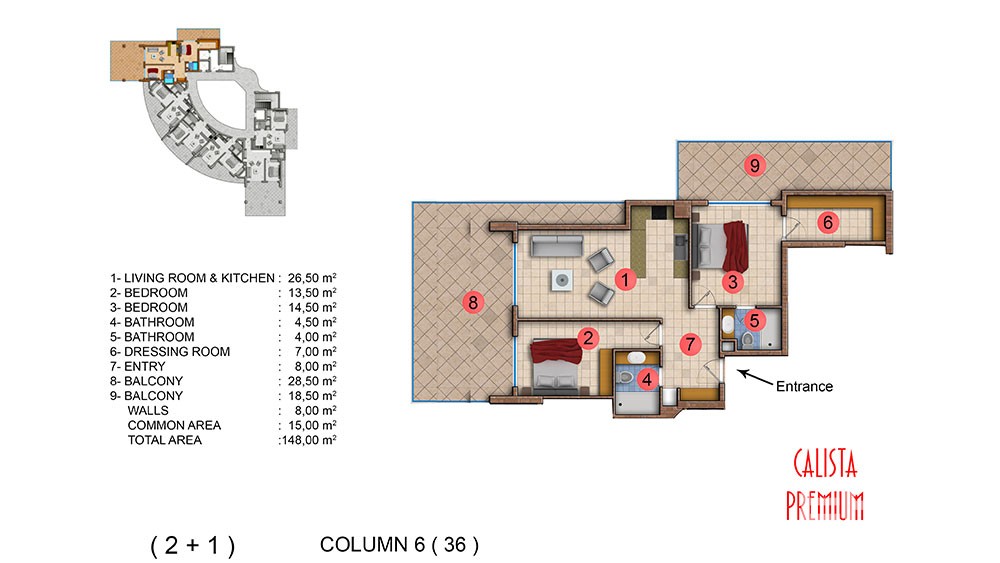 Exclusive sea front apartments in Mahmutlar, Alanya - 5057