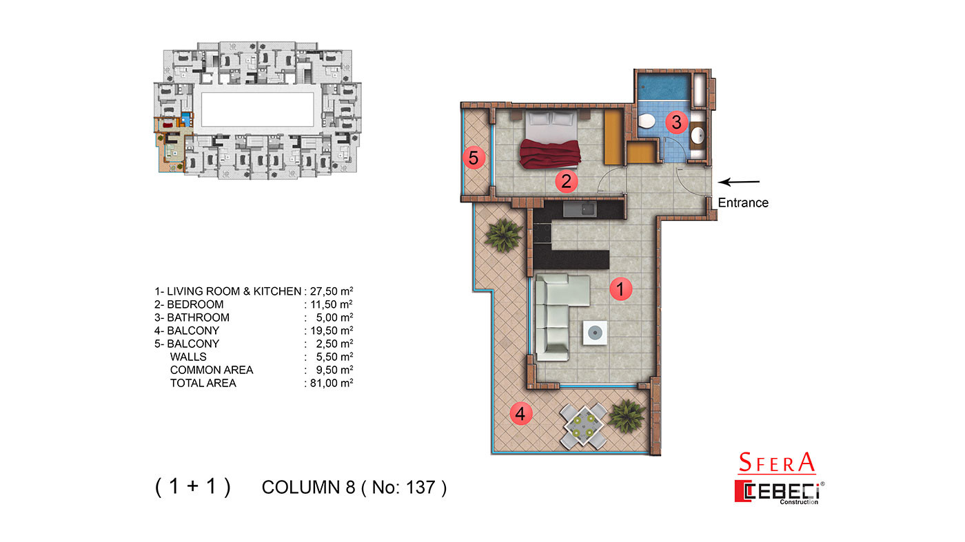 Sfera Premium - Lejligheder til salg i Mahmutlar, Alanya, Tyrkiet - 104179