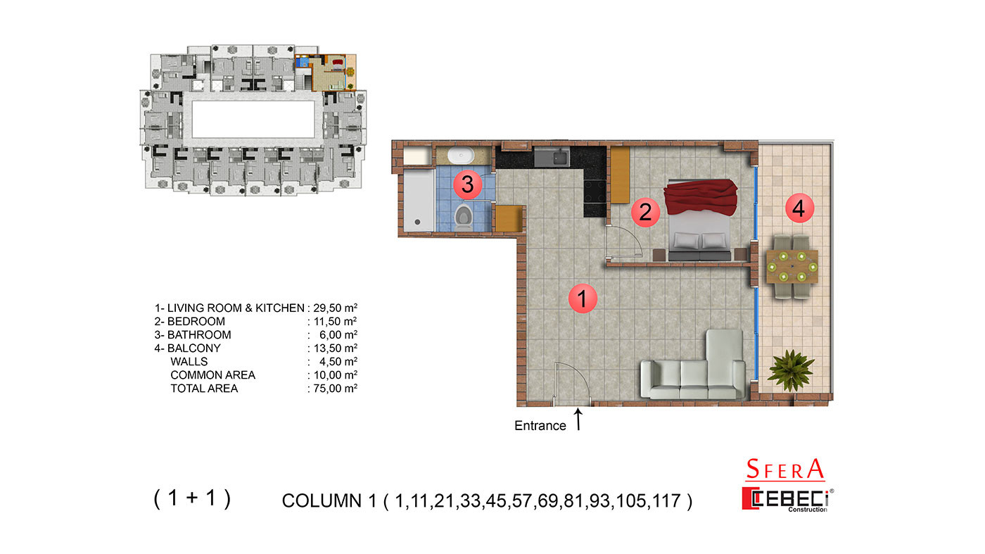 Sfera Premium - Lejligheder til salg i Mahmutlar, Alanya, Tyrkiet - 104189